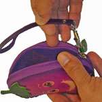 Genuine Leather Change/Coin Purse (Purple Eggplant)  