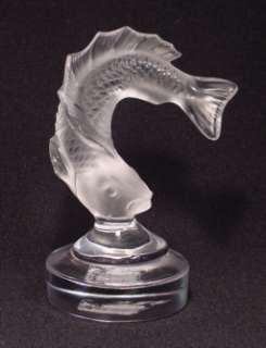 Lalique Leaping Fish Paper Weight  