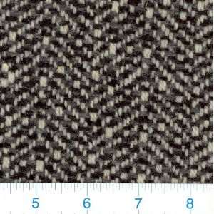  58 Wide Herringbne Tweed Wool   black/White Fabric By 