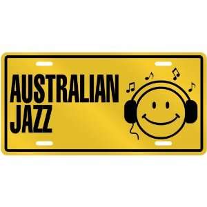   LISTEN AUSTRALIAN JAZZ  LICENSE PLATE SIGN MUSIC