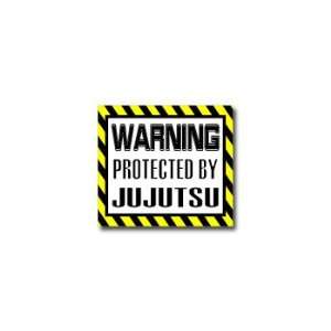  Warning Protected by JUJUTSU   Window Bumper Sticker 