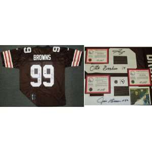 Brown Graham Couch Triple Signed Browns Jersey  Sports 
