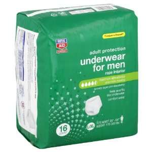  Rite Aid Underwear for Men, 16 ea