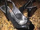 new bcbg paris black patent leather slingback shoes womans heels