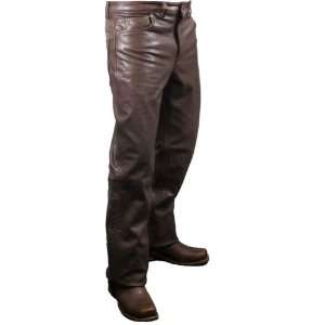  Mens Classic Brown Motorcycle Leather Pants Automotive
