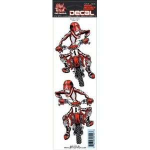  Lethal Threat Decals RED MOTOCROSS 3X10 4PK LT00459 