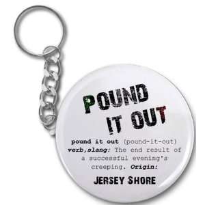   Jersey Shore SLANG Fan 2.25 Button Style Key Chain 