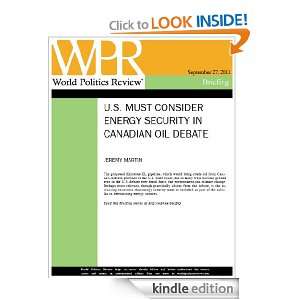   Security in Canadian Oil Debate (World Politics Review Briefings