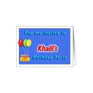  Khalils Birthday, Invitation to the Party Card Toys 