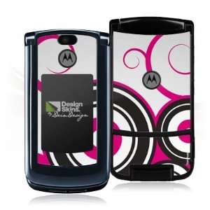  Design Skins for Motorola RAZR 2 V9   Pink Circles Design 