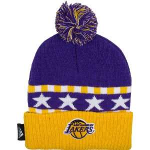 Los Angeles Lakers Purple Kids (4 7) Cuffed Pom Knit Hat  
