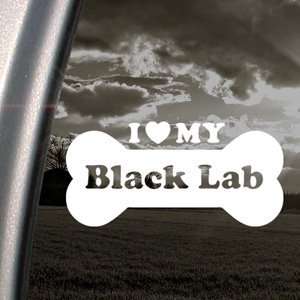    I Love My Black Lab Decal Car Truck Window Sticker Automotive