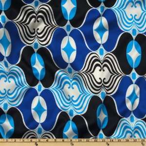  58 Wide Charmeuse Satin Black/Blue/Ivory/Aqua Fabric By 