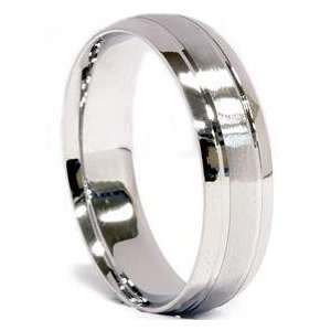   Platinum Mens Matte Wedding Ring Satin Band Comfort #1 Prices Jewelry