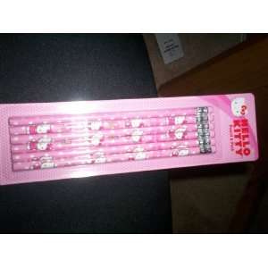  Hello Kitty Pencil 6 Pack Pink