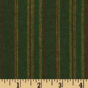  44 Wide Peppermint & Hollyberry Stripes Evergreen Fabric 