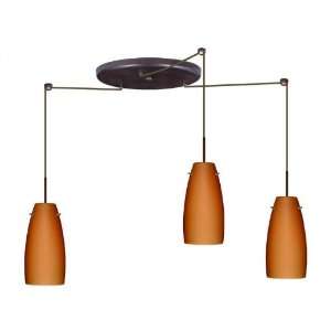  Besa Lighting 3JW 151207 W3 BR Bronze Multi Light Pendant 