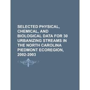  Selected physical, chemical, and biological data for 30 urbanizing 