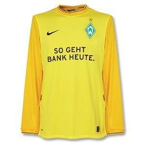  09 10 Werder Bremen L/S GK Jersey   Yellow Sports 