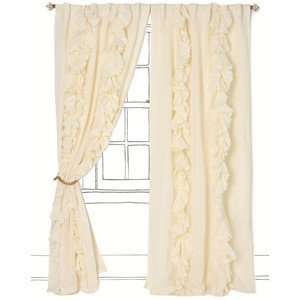  Anthropologie Wandering Pleats Curtain   Ivory   50 x 96 