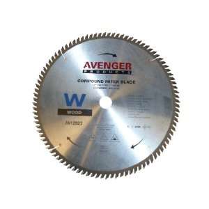 Avenger AV 12023 Compound miter saw Blade, 12 inch by 96 tooth, 1 inch 