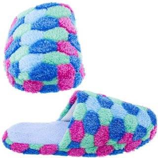 Pink and Blue Dot Slip On Slippers for Women
