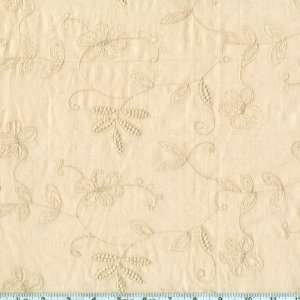   Sheer Floral Latte Fabric By The Yard Arts, Crafts & Sewing