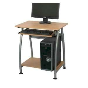 Modern Style Computer Desk With Natural Wood Top And 