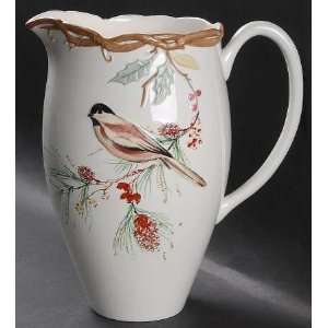  Lenox China Winter Song 80 Oz Sculpted Pitcher, Fine China 