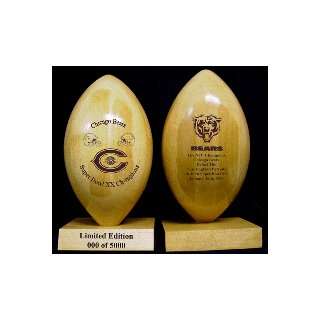 Super Bowl XX Champions (Chicago Bears) Laser Engraved Solid Maple 