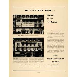 1932 Ad Old Herald Square Hotel Architectural Forum   Original Print 