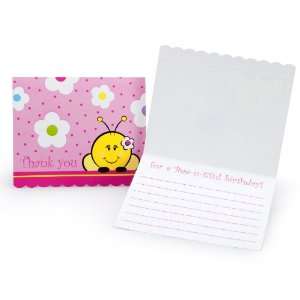  Sweet As Can Bee Thank You Notes (8) Party Supplies Toys 