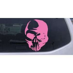   8in Pink    Tribal Skull Skulls Car Window Wall Laptop Decal Sticker