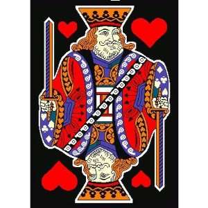  Fun Rugs PC Las Vegas King of Hearts White Poker Rug 