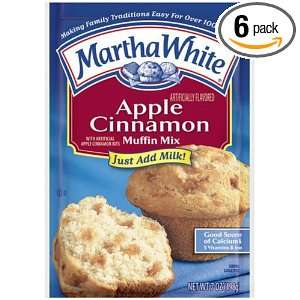 Martha White Muffin Mix Apple Cinnamon 7.0 oz. (Pack of 6)  