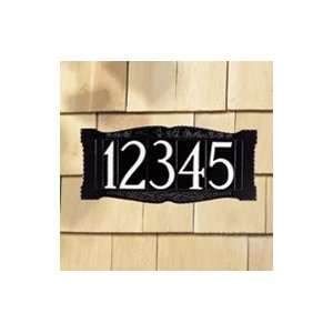  Whitehall 4 Number Wall Sign Standard Wall Mount Black/White 