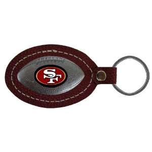 San Francisco 49ers Leather Football Key Tag