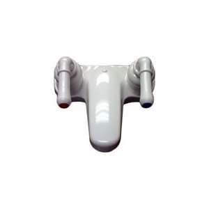  White Bathroom Sink Lever Faucet