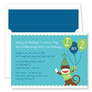   Collections   Invitations (Sock Monkey Blue)