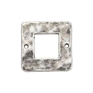   Pewter Hammered Square Link with Center Cut Out Arts, Crafts & Sewing