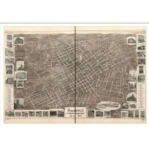  Historic Plainfield. New Jersey, c. 1899 (L) Panoramic Map 