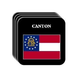 US State Flag   CANTON, Georgia (GA) Set of 4 Mini Mousepad Coasters