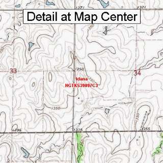   Quadrangle Map   Idana, Kansas (Folded/Waterproof)