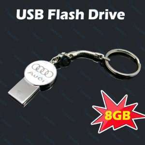 Audi Logo 8GB USB Flash Drive With Key Chain Electronics