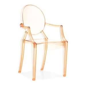  Anime Acrylic Chair, Transparent Orange. Package of 2 