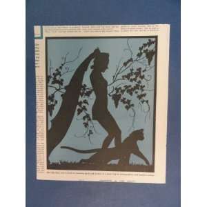  Silhouette, by Ugo Mochi, Print Art. Orinigal 1947 Vintage 