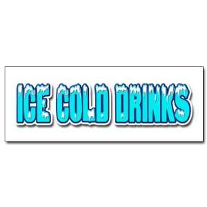  48 ICE COLD DRINKS 1 DECAL sticker drink cart stand beer 