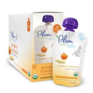Plum Organics Baby Food, Pumpkin & Banana, 4.22 Ounce Pouches (Pack of 