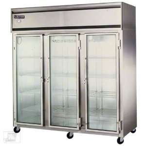 Continental Refrigerator 3F SS GD 78 Glass Door Reach In Freezer