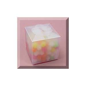  20ea   Small White Frosted Flower Top PVC Box Health 